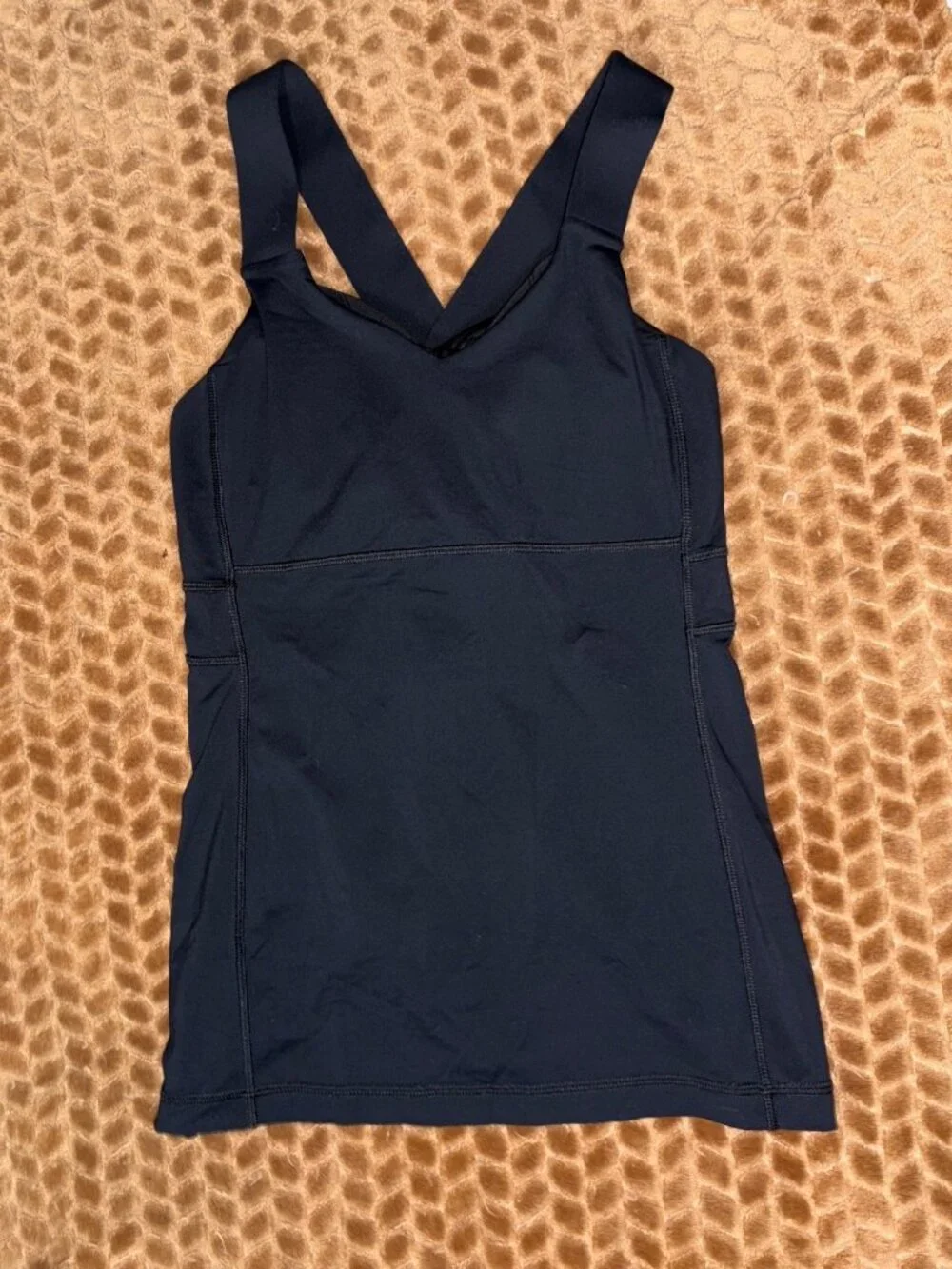 Like New Lululemon Push Your Limits Tank Top Black Built-In Shelf Bra 8